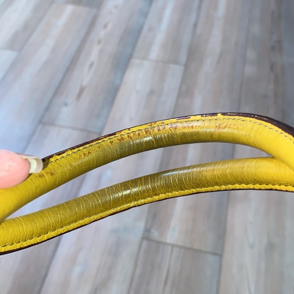 Tignanello Leather Handbag-Yellow - Picture 9 of 9